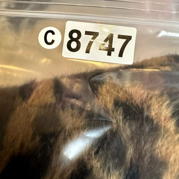 Simply Noelle Poncho Plush Furry Chenille Black & Tan Leopard One Size Sweater - Picture 8 of 8